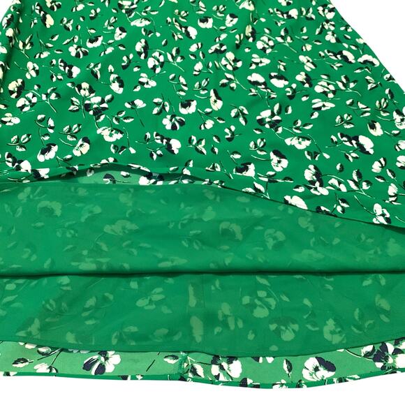 Lauren Ralph Lauren Womens Floral Georgette Dress Sz 10 Cap Sleeve *BELT MISSING - Picture 7 of 15